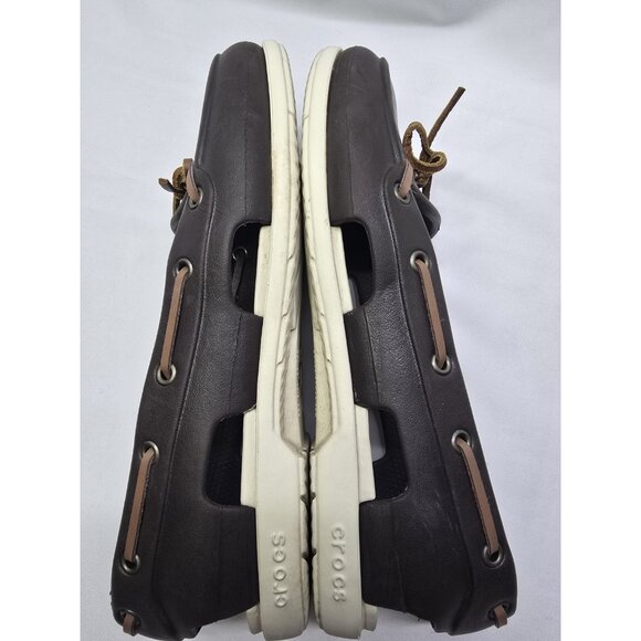 Crocs Women’s Beach Line Boat Shoes Size 8 Brown Lightweight Loafer - Picture 7 of 14